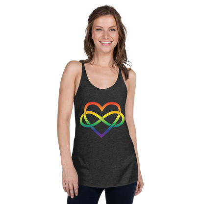 Polyamory Infinity Heart - Rainbow Women's Racerback Tank