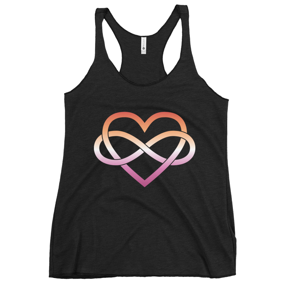 Polyamory Infinity Heart - Lesbian Women's Racerback Tank