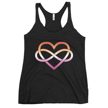 Polyamory Infinity Heart - Lesbian Women's Racerback Tank