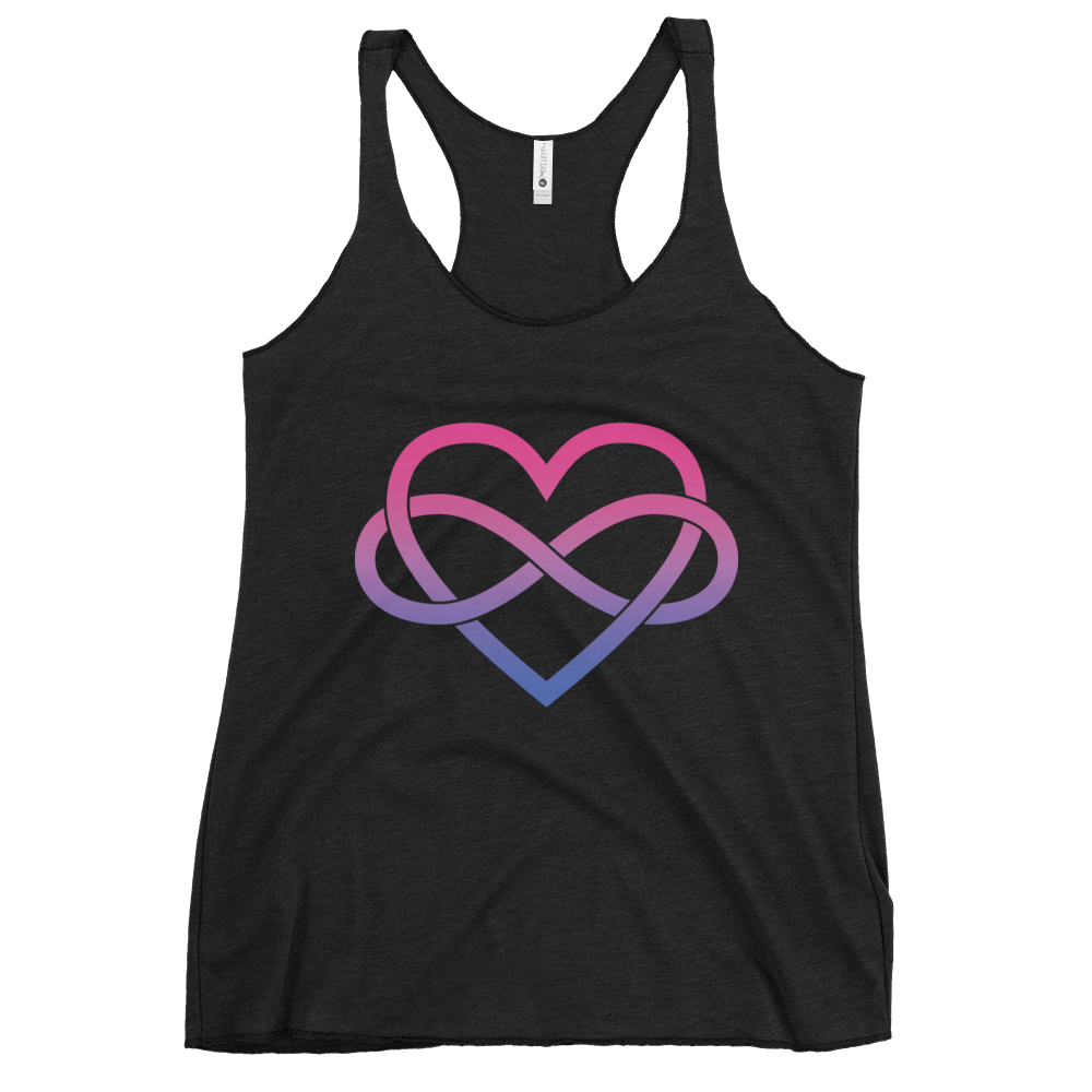 Polyamory Infinity Heart - Bisexual Women's Racerback Tank