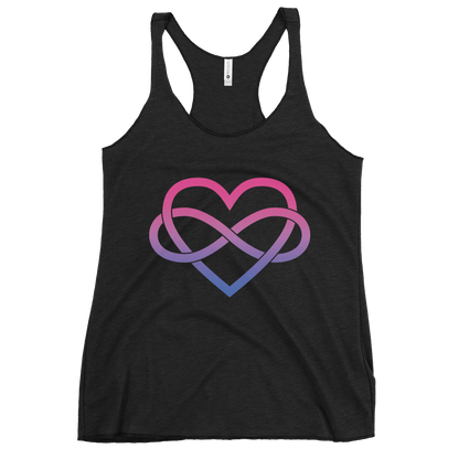 Polyamory Infinity Heart - Bisexual Women's Racerback Tank