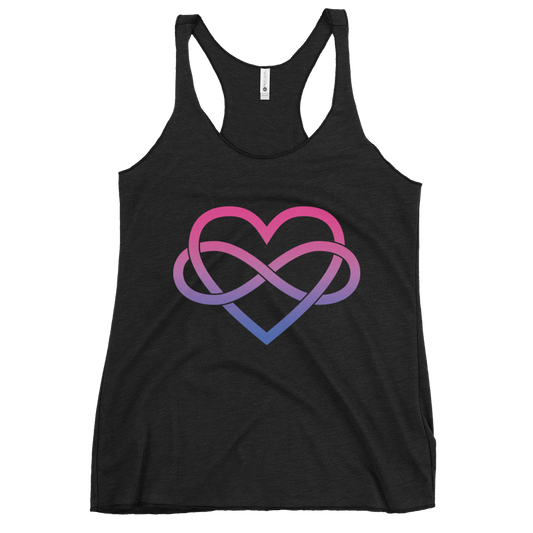 Polyamory Infinity Heart - Bisexual Women's Racerback Tank