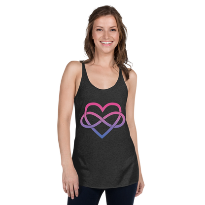 Polyamory Infinity Heart - Bisexual Women's Racerback Tank