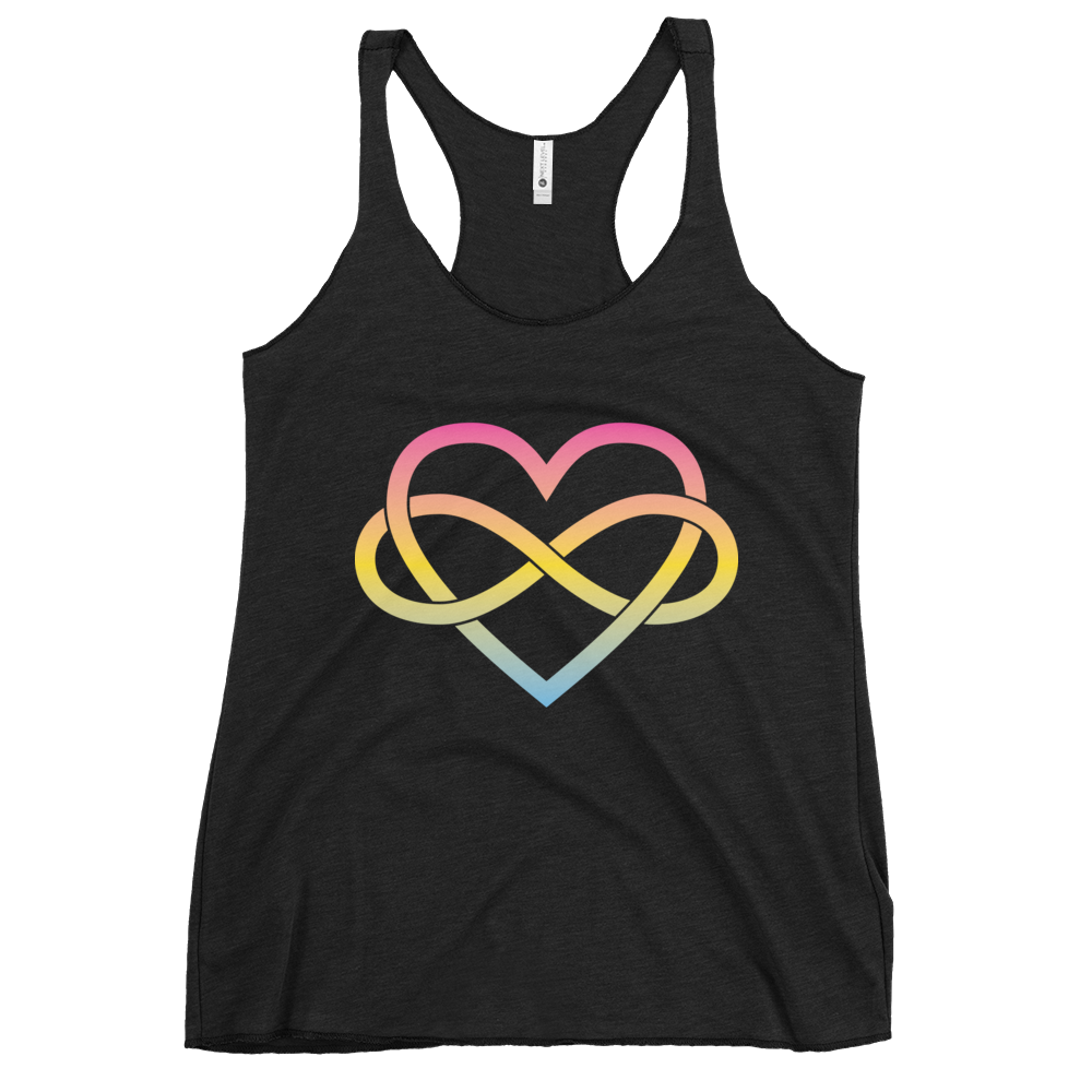 Polyamory Infinity Heart - Pansexual Women's Racerback Tank