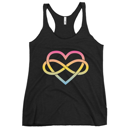 Polyamory Infinity Heart - Pansexual Women's Racerback Tank