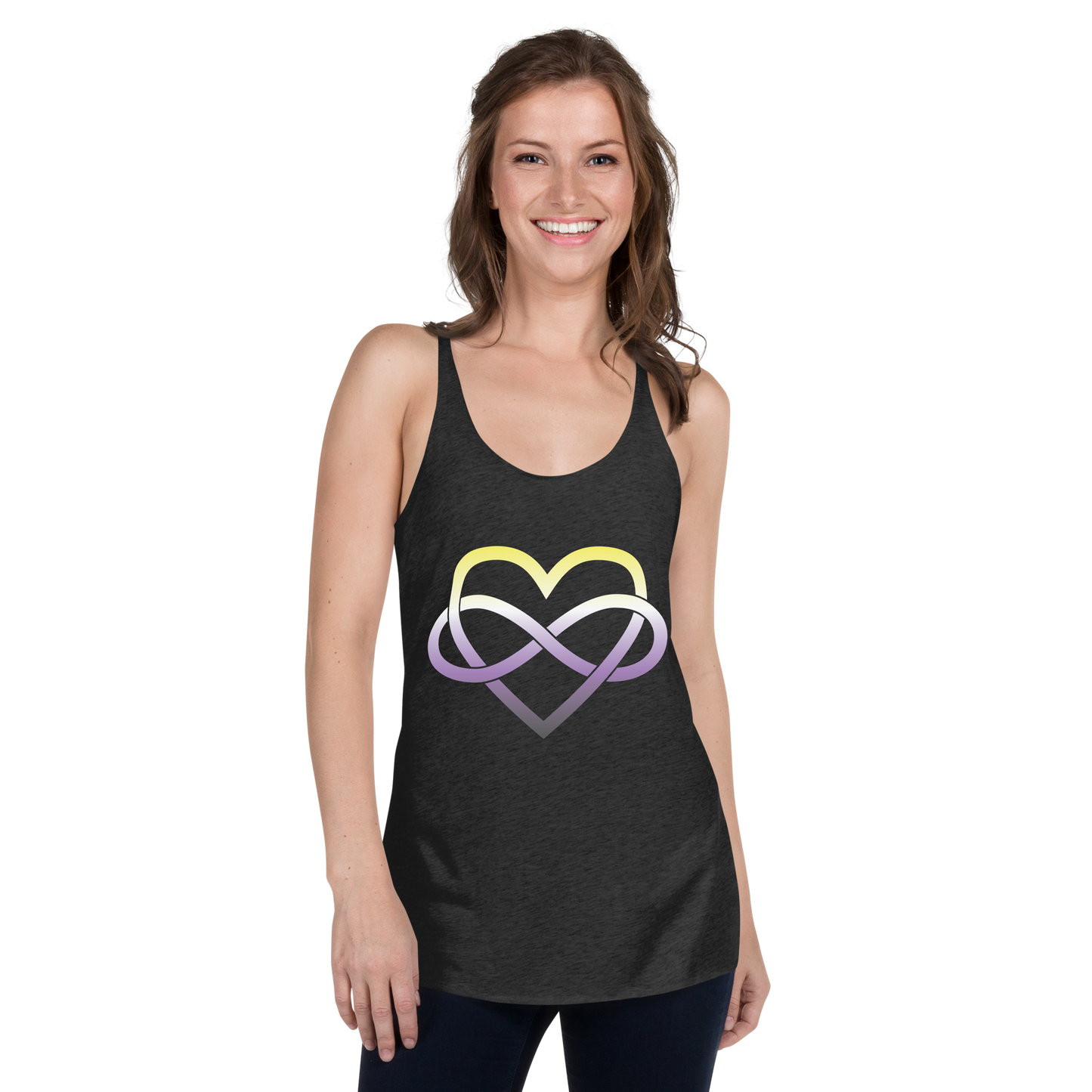 Polyamory Infinity Heart - Non-binary Women's Racerback Tank