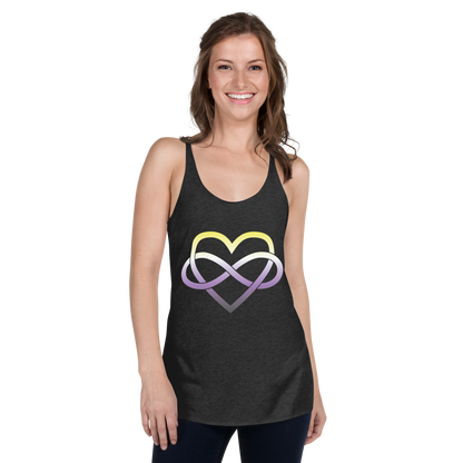 Polyamory Infinity Heart - Non-binary Women's Racerback Tank