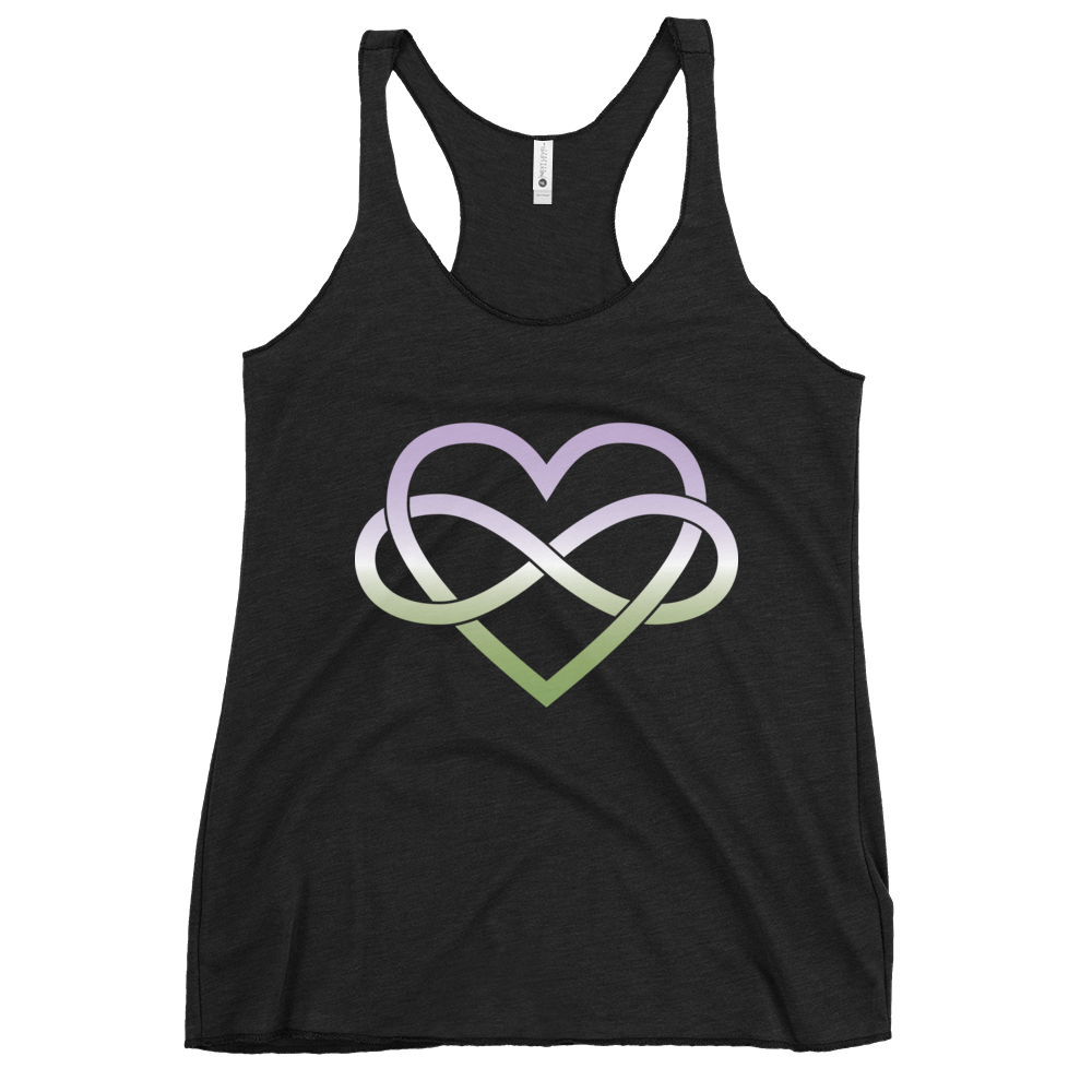 Polyamory Infinity Heart - Genderqueer Women's Racerback Tank