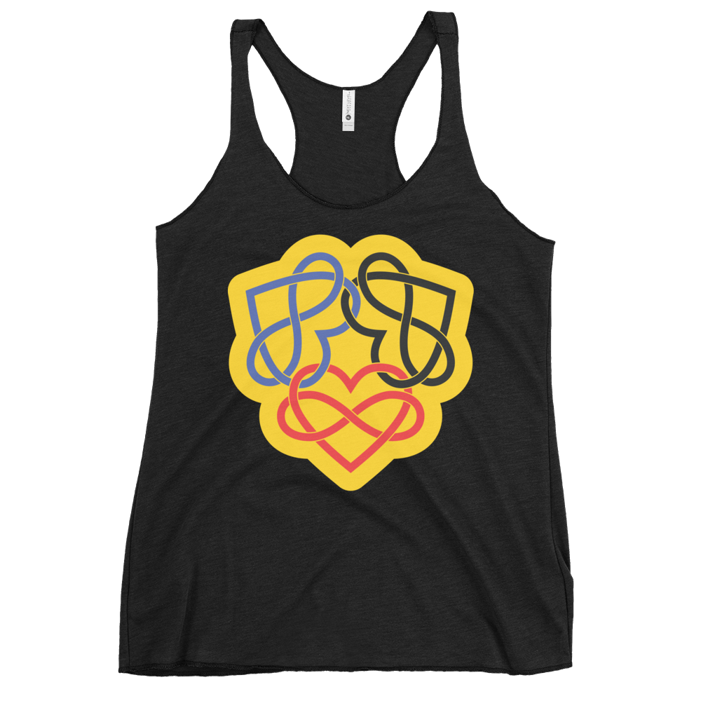 Poly Infinity Hearts Interlocked Women's Racerback Tank