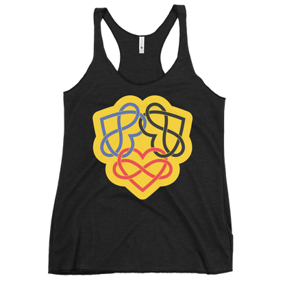 Poly Infinity Hearts Interlocked Women's Racerback Tank