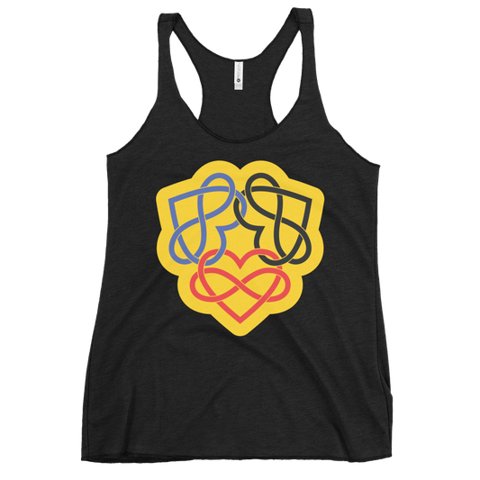 Poly Infinity Hearts Interlocked Women's Racerback Tank