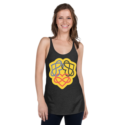 Poly Infinity Hearts Interlocked Women's Racerback Tank