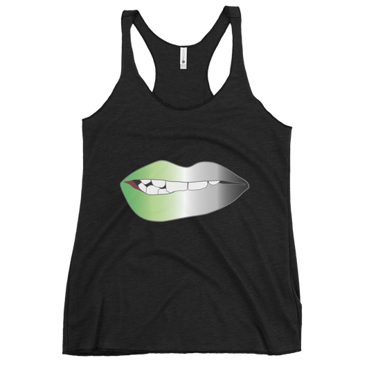 Biting Lips - Aromantic Pride - Gradient Women's Racerback Tank