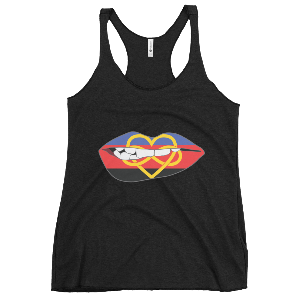 Biting Lips - Polyamory Flag Women's Racerback Tank