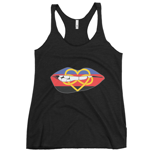 Biting Lips - Polyamory Flag Women's Racerback Tank