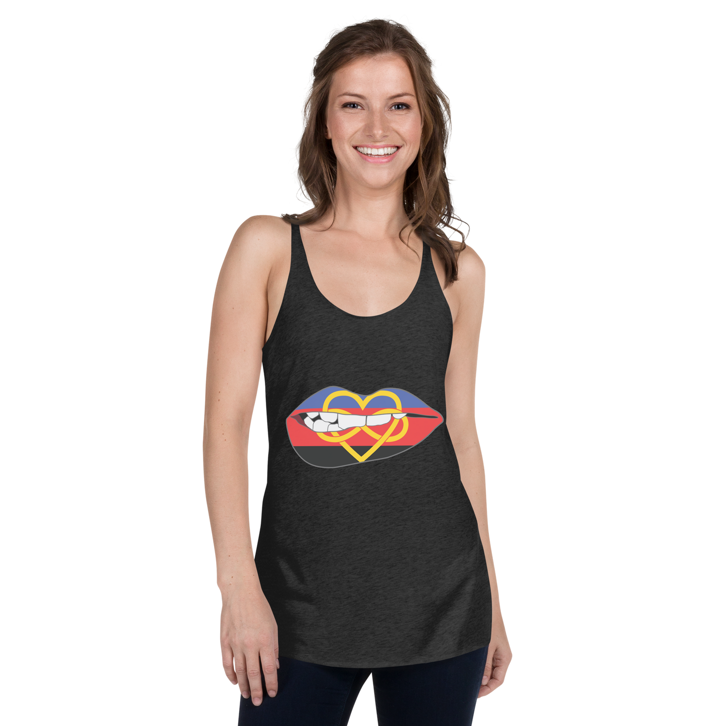 Biting Lips - Polyamory Flag Women's Racerback Tank