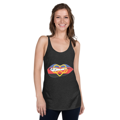 Biting Lips - Polyamory Flag Women's Racerback Tank