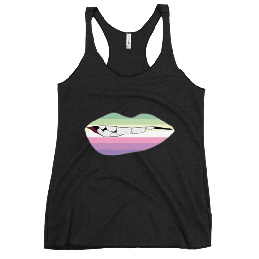 Biting Lips - Genderfae Flag Women's Racerback Tank