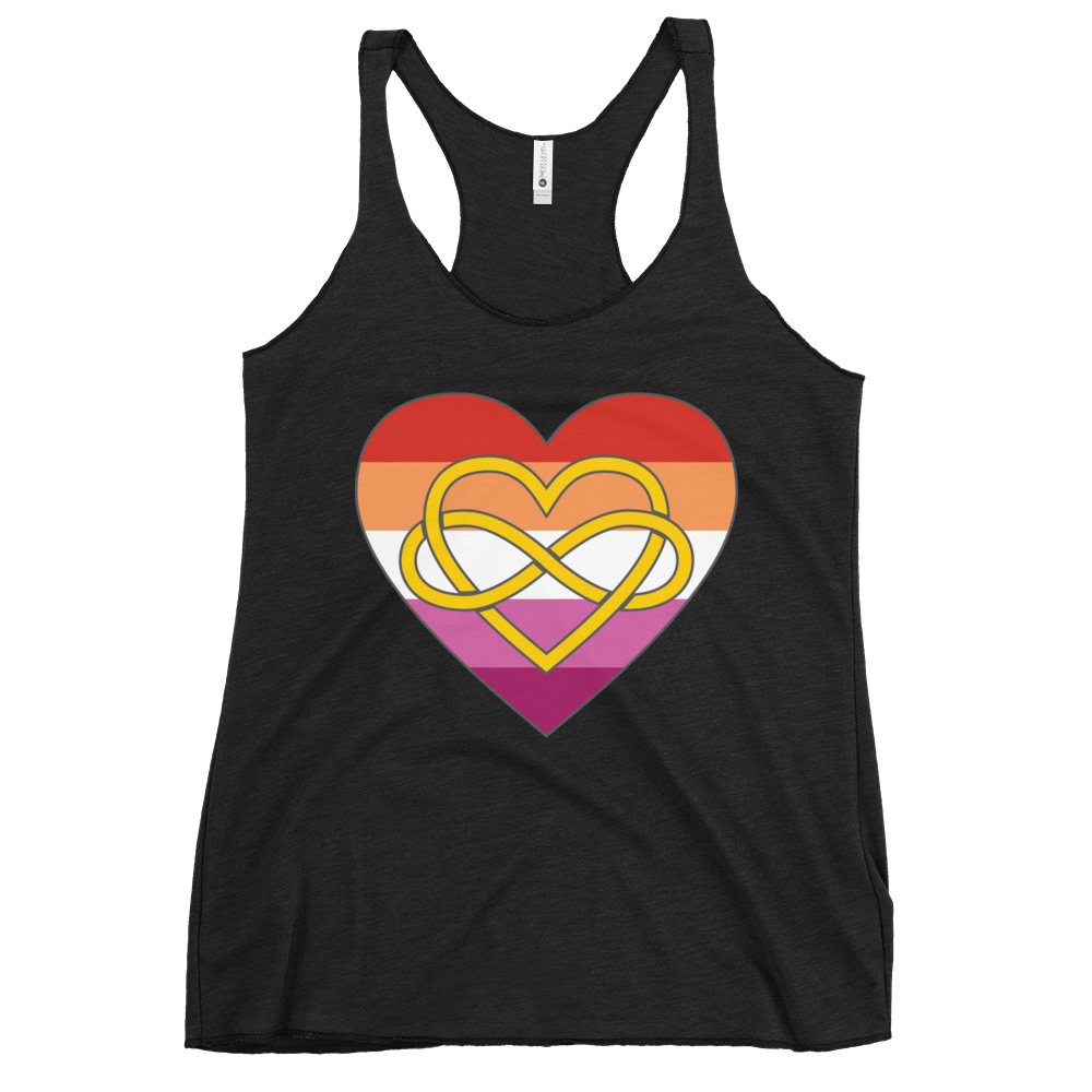 Polyamory Infinity Heart Lesbian Pride Women's Racerback Tank