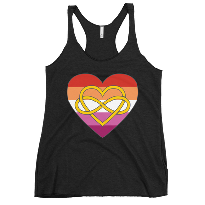 Polyamory Infinity Heart Lesbian Pride Women's Racerback Tank