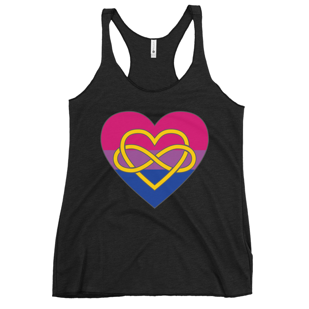 Polyamory Infinity Heart Bisexual Pride Women's Racerback Tank