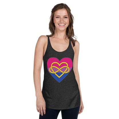 Polyamory Infinity Heart Bisexual Pride Women's Racerback Tank