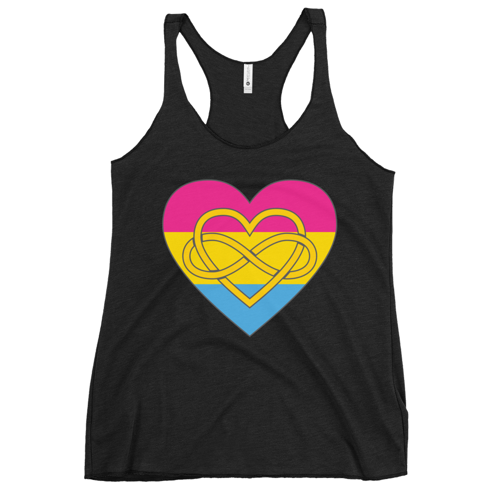 Polyamory Infinity Heart Pansexual Pride Women's Racerback Tank