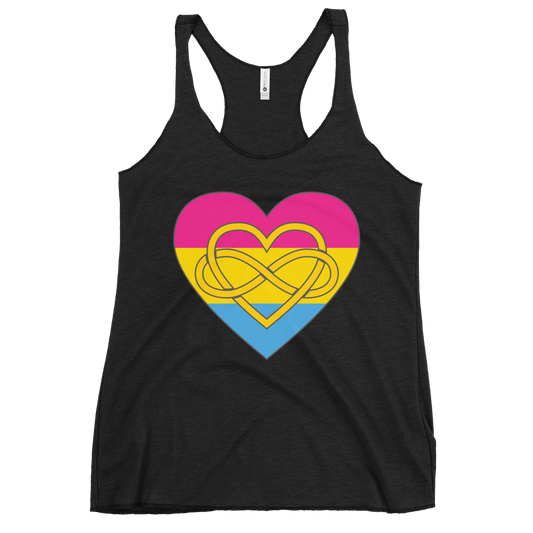 Polyamory Infinity Heart Pansexual Pride Women's Racerback Tank