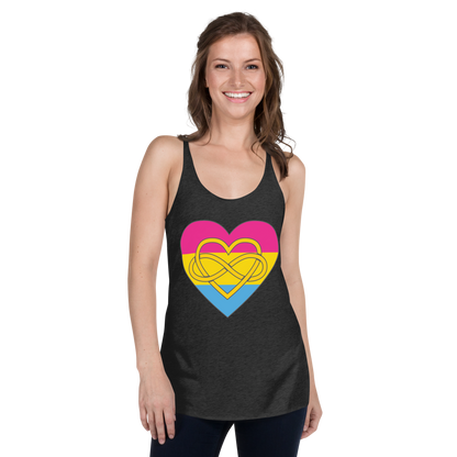 Polyamory Infinity Heart Pansexual Pride Women's Racerback Tank