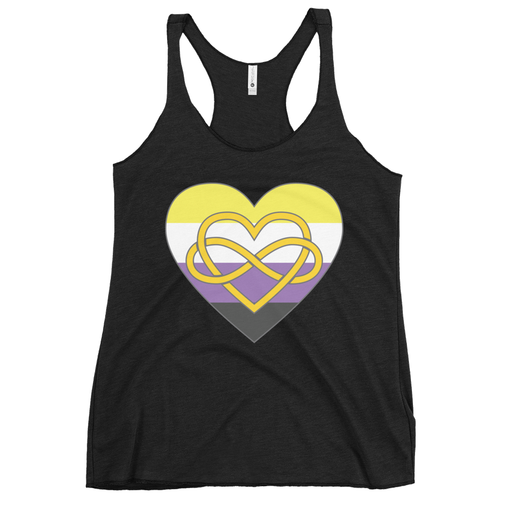 Polyamory Infinity Heart Non-binary Pride Women's Racerback Tank