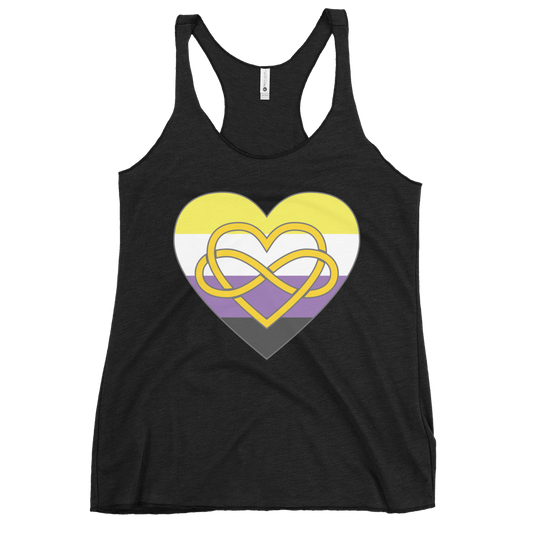 Polyamory Infinity Heart Non-binary Pride Women's Racerback Tank