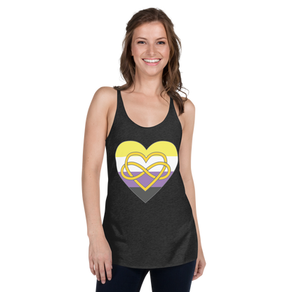 Polyamory Infinity Heart Non-binary Pride Women's Racerback Tank