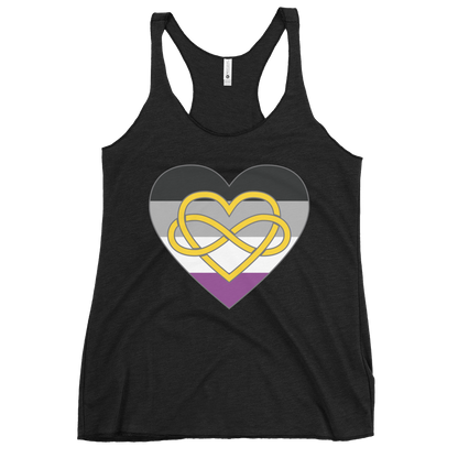 Polyamory Infinity Heart Asexual Pride Women's Racerback Tank