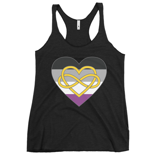 Polyamory Infinity Heart Asexual Pride Women's Racerback Tank