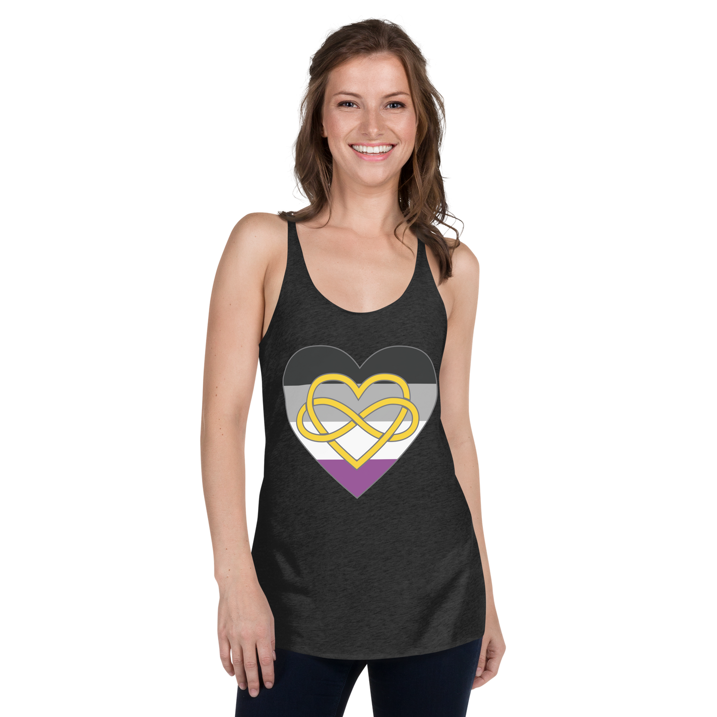 Polyamory Infinity Heart Asexual Pride Women's Racerback Tank