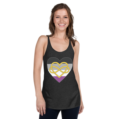 Polyamory Infinity Heart Asexual Pride Women's Racerback Tank