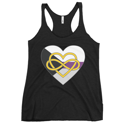 Polyamory Infinity Heart Demisexual Pride Women's Racerback Tank