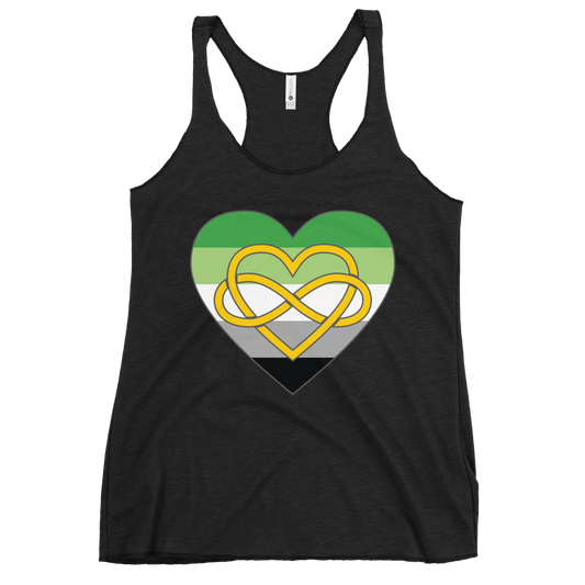 Polyamory Infinity Heart Aromantic Pride Women's Racerback Tank