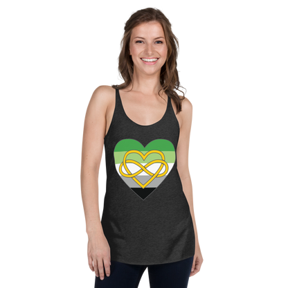 Polyamory Infinity Heart Aromantic Pride Women's Racerback Tank