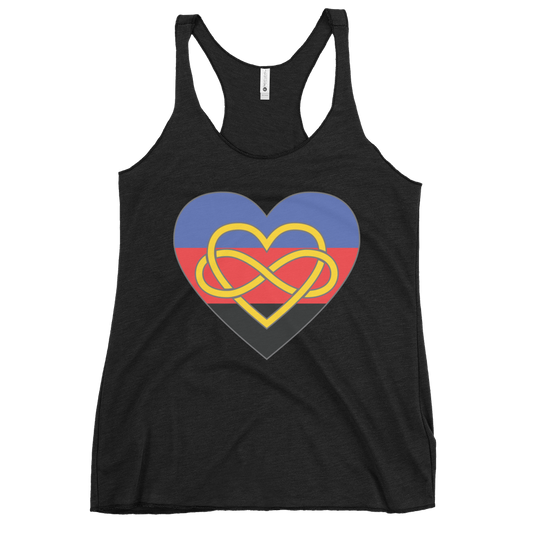 Polyamory Infinity Heart Pride Women's Racerback Tank