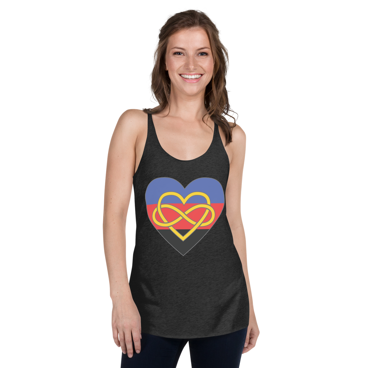 Polyamory Infinity Heart Pride Women's Racerback Tank