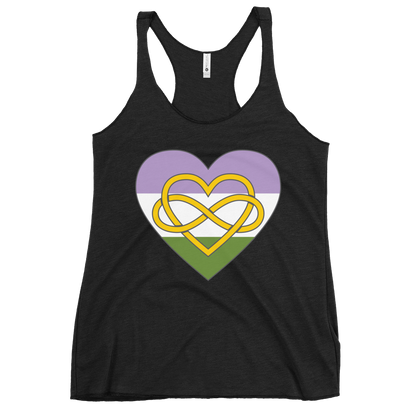 Polyamory Infinity Heart Genderqueer Pride Women's Racerback Tank