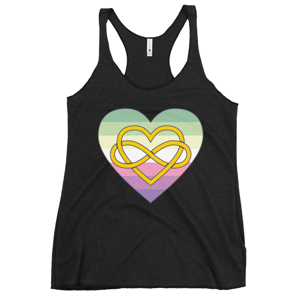 Polyamory Infinity Heart Genderfae Pride Women's Racerback Tank