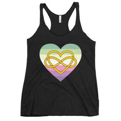 Polyamory Infinity Heart Genderfae Pride Women's Racerback Tank