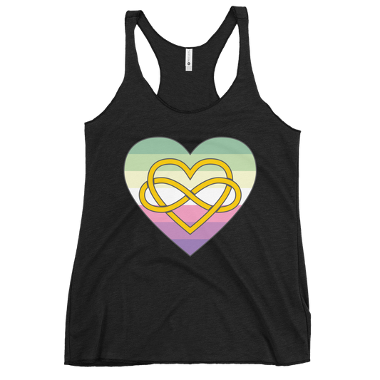 Polyamory Infinity Heart Genderfae Pride Women's Racerback Tank