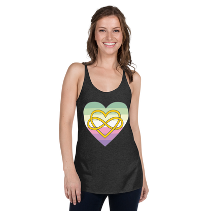 Polyamory Infinity Heart Genderfae Pride Women's Racerback Tank