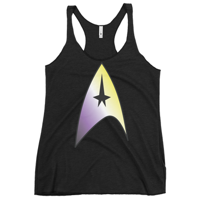 Starfleet Insignia - Non-binary Pride Women's Racerback Tank