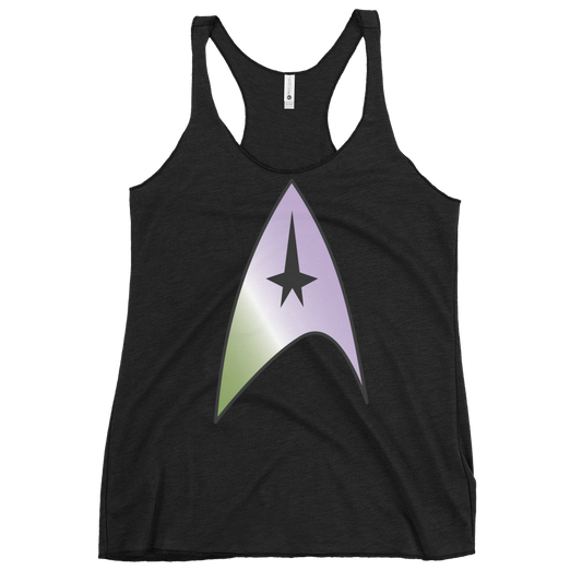 Starfleet Insignia - Genderqueer Pride Women's Racerback Tank