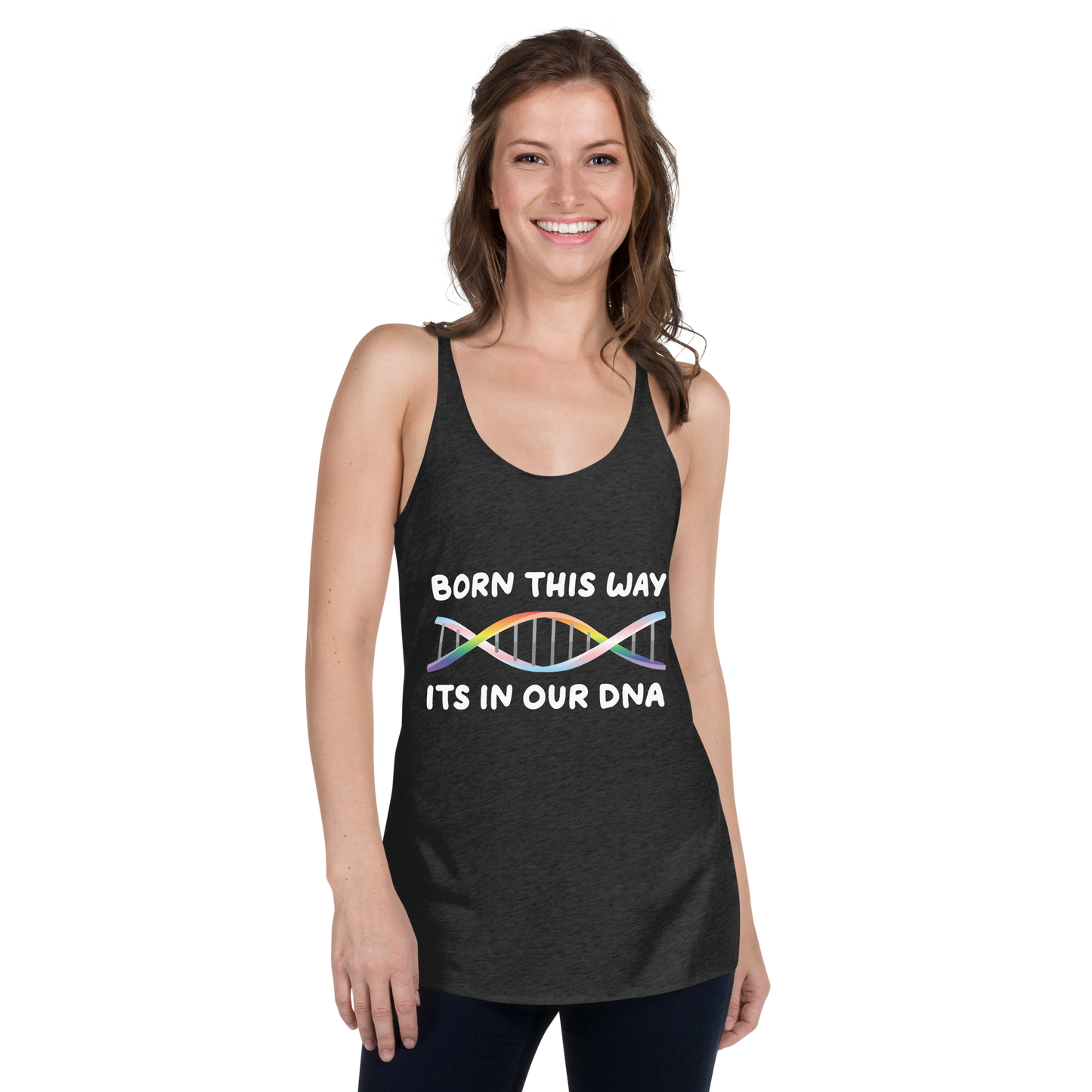 Born This Way - Rainbow/Trans Women's Racerback Tank