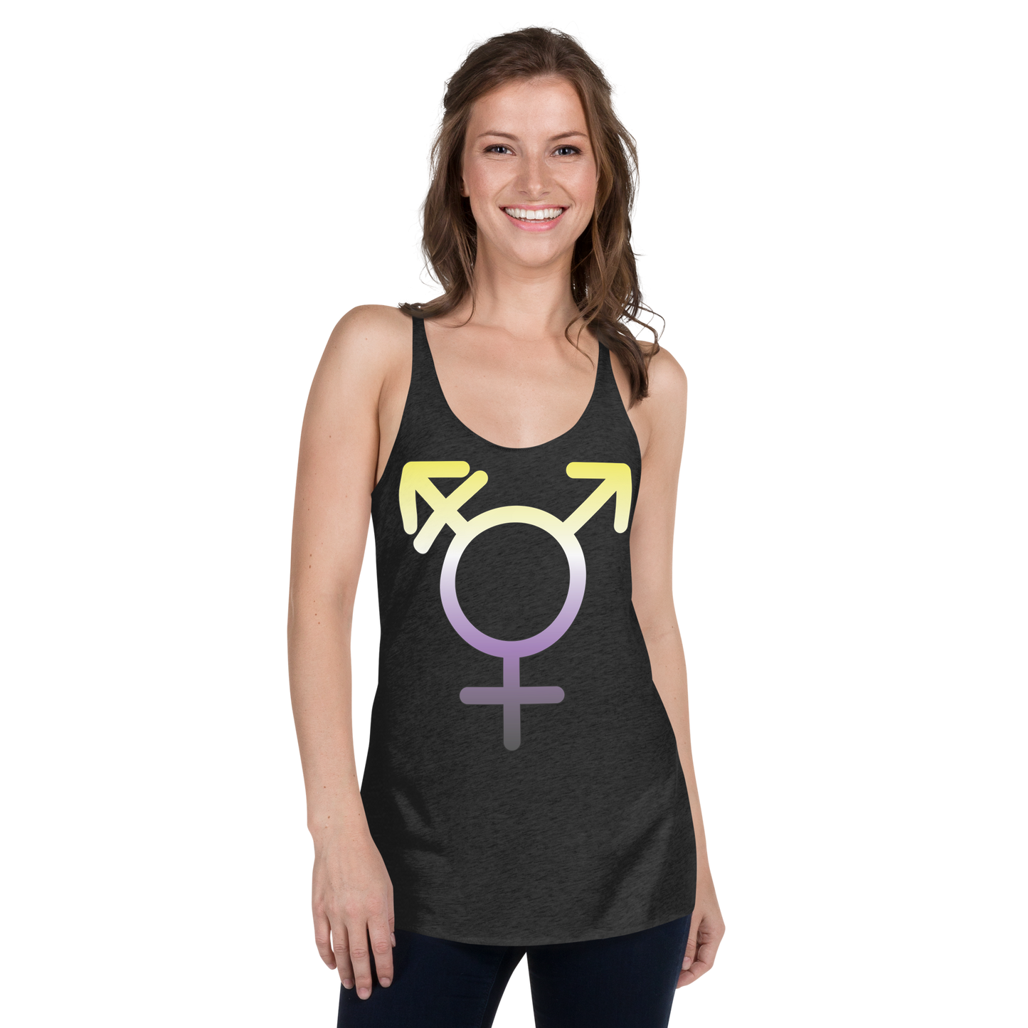 Transgender Symbol - Non-binary Pride Women's Racerback Tank